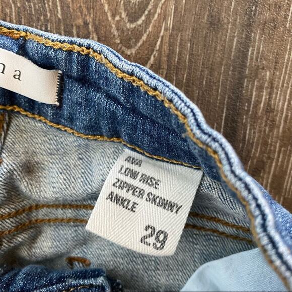 Eunina Ava Low Rise Zipper Skinny Ankle Jeans Size 29 - Picture 5 of 11
